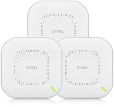 Комплект из трех гибридных точек доступа Zyxel NebulaFlex NWA210AX, WiFi 6, 802.11a/b/g/n/ac/ax (2,4 и 5 ГГц), MU-MIMO, антенны 4x4, до 575+2400 Мбит/с, 1xLAN 2.5GE, 1xLAN GE, PoE, защита от 4G/5G