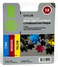 Картридж струйный Cactus CS-CL38 цветной для Canon PIXMA iP1800/iP2500/iP2600 MP210 (9ml)