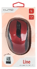 Мышь Qumo Office Line Red M62 [24359] {6 кноп., беспр. 2.4G, 800/1200/1600 dpi}