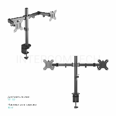 Кронштейн ONKRON D221E для двух мониторов 13-32 настольный, чёрный