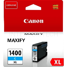 Картридж струйный CANON PGI-1400XL C Cyan голубой, 900 стр., для MAXIFY МВ2040/МВ2340