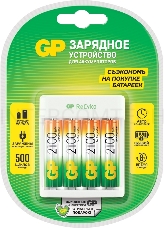 Зарядное устройство GP Rechargeable GP Е411/210AAHCCS-2CR1 AA/AAA NiMH 2100mAh (4шт) блистер