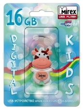 Флеш Диск 16GB Mirex Cow, USB 2.0, Персиковый