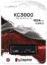 Накопитель SSD Kingston 1Tb KC3000 M.2 Series <SKC3000S/1024G> (PCI-E 4.0 x4, up to 7000/6000Mbs, 1000000 IOPS, 3D TLC, NVMe, 800TBW, Phison E18, 22х80mm, LP graphen heatsink)