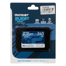 Накопитель SSD Patriot Burst Elite 240GB, SATA 2.5, PBE240GS25SSDR, 450/320, RET