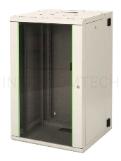 Шкаф коммутационный Lande Proline (LN-PR20U6060-LG-111) настенный 20U 600x600мм пер.дв.стекл задн.дв.стал.лист направл.под закл.гайки 100кг серый IP20 сталь