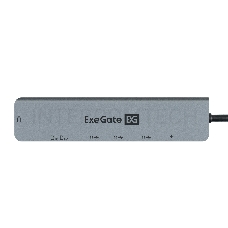 Док-станция ExeGate EX293983RUS DUB-21C/PD/CR/H (кабель-адаптер USB Type-C --> 2xUSB3.0 + Card Reader + PD 100W + HDMI 4K@60Hz, Plug&Play, серый)