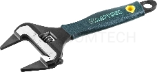 Ключ разводной KRAFTOOL PROFESSIONAL, фосфатированное покрытие, эргономичная обрезиненная рукоятка,увеличенный зев,утонченные губки, 150мм/6, 34 мм [27263-15]