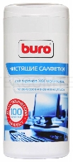 Салфетки Buro BU-Tscreen, 100 шт для экранов мониторов/плазменных/ЖК телевизоров/ноутбуков туба 100шт влажных