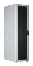 Шкаф серверный Lande DYNAmic Basic (LN-DB22U6080-LG-BAAA) напольный 22U 600x800мм пер.дв.стекл задн.дв.стал.лист направл.под закл.гайки 600кг серый IP20 сталь