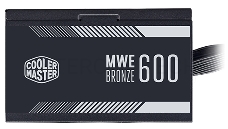 Блок питания Cooler Master MWE Bronze, 600W, ATX, 120mm, 6xSATA, 2xPCI-E(6+2), APFC, 80+ Bronze MPE-6001-ACAAB-EU