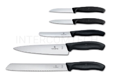 Набор ножей кухон. Victorinox Swiss Classic Kitchen (6.7133.5G) компл.:5шт черный подар.коробка