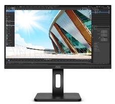 Монитор 23.8 AOC 24P2Q Black с поворотом экрана (IPS, 1920x1080, 75Hz, 4 ms, 178°/178°, 250 cd/m, 50M:1, +DVI, +HDMI, +