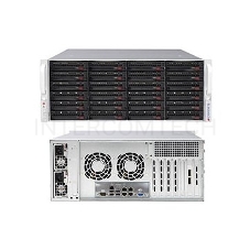 Платформа SuperMicro 6049P-E1CR24H noCPU(2)Scalable/TDP 70-205W/ no DIMM(16)/ 3108RAID HDD(24)LFF/ 2x10Gbe/ 5xFH/ 2x1200W