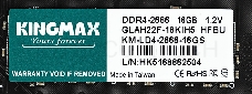 Оперативная память Kingmax DDR4 16Gb 2666MHz KM-LD4-2666-16GS RTL PC4-21300 CL19 DIMM 288-pin 1.2В