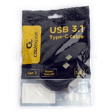 Кабель USB Cablexpert CCP-USB-CMCM2-1.8M, USB3.1 Type-C/Type-C, Gen.2, 10Gbit/s, 5A, 1.8м, пакет