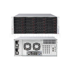 Платформа SuperMicro 6049P-E1CR24L noCPU(2)Scalable/TDP 70-205W/ no DIMM(16)/ 3008RAID HDD(24)LFF/ 2x10Gbe/ 5xFH/ 2x1200W
