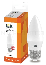 Лампа светодиодная LED 9Вт 230В 3000К E27 свеча | LLE-C35-9-230-30-E27 | IEK