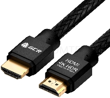 Кабель GCR 3.0m HDMI версия 2.0, HDR 4:2:2, Ultra HD, 4K 60 fps 60Hz/5K*30Hz, 3D, AUDIO, 18.0 Гбит/с, 28/28 AWG, OD7.8mm, тройной экран, черный нейлон, AL корпус черный, GCR-52190 GCR Кабель 3.0m HDMI версия 2.0, HDR 4:2:2, Ultra HD, 4K 60 fps 60Hz/5K*30H