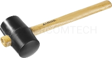 Чёрная резиновая киянка STAYER 20505-65 450г с деревянной рукояткой