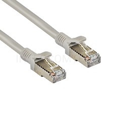 Патч-корд Exegate FTP-RJ45-RJ45-C5e-CU-0,5M-GY, FTP, cat.5e, 0.5м, медь, серый