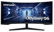 Монитор 34 Samsung C34G55TWWI Black Сurved (LED, Wide, 3440x1440, 165Hz, 1ms, 178°/178°, 250 cd/m, 2500:1, +DP, +НDMI,