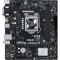 Материнская плата ASUS PRIME H510M-R-SI, LGA1200, H510, 2*DDR4, DVI+D-Sub + HDMI, SATA3, Audio, Gb LAN, USB 3.2, COM*1 header (w/o cable),mATX
