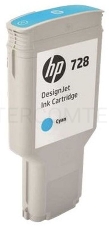 Картридж HP F9K17A (HP 728) для DesignJet T730, T830. Голубой. 300 мл.