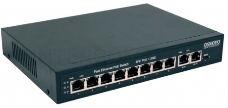 Коммутатор PoE OSNOVO SW-20820(120W), 8 x FE с поддержкой PoE (IEEE 802.3af/at), 2 x GE, до 30W на порт, суммарно до 115W