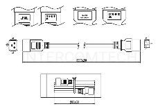 Кабель Hyperline PWC-IEC19-IEC20-3.0-BK Кабель питания IEC 320 C19 - IEC 320 C20 (3x1.5), 3 м