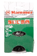 Кордщетка Hammerflex 207-109 65мм M14  чашеобразная витая жесткая, усиленная кольцом,  для УШМ