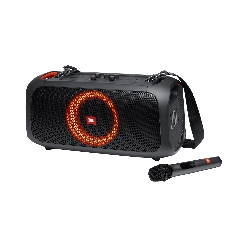 Портативная акустическая система JBL Party Box On-The-Go с беспроводным микрофоном черная