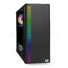 Корпус Miditower Exegate EX294389RUS Mistery Z4 Grey (ATX, без БП, 2*USB+1*USB3.0, HD аудио, серый, вент. 12 см с RGB подсветкой, пылевые фильтры, боковая панель - закаленное стекло)