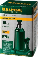 Домкрат KRAFTOOL 43462-16_z01  гидравлический бутылочный kraft-lift сварной 16т 230-455мм
