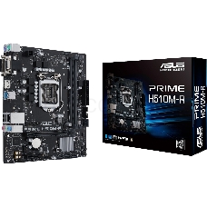 Материнская плата ASUS PRIME H510M-R-SI, LGA1200, H510, 2*DDR4, DVI+D-Sub + HDMI, SATA3, Audio, Gb LAN, USB 3.2, COM*1 header (w/o cable),mATX