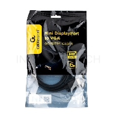 Кабель Cablexpert mDP-VGA, 20M/15M, 1.8м, черный, позол.разъемы, пакет (CC-mDPM-VGAM-6)