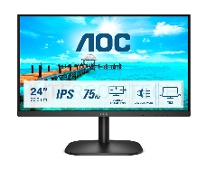 Монитор 23.8 AOC 24B2XD черный IPS LED 16:9 DVI M/M матовая 250cd 178гр/178гр 1920x1080 D-Sub FHD 2.7кг