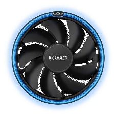 Кулер PCCooler E126M B S775/115X/AM2/2+/AM3/3+/AM4/FM1/FM2/2+ (48 шт/кор, TDP 92W, вент-р 120мм с PWM, Blue LED FAN, 1000-1800RPM, 26.5dBa) Retail Color Box