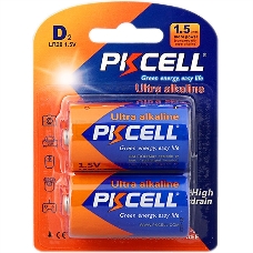 Щелочной/алкалиновый элемент питания PKCELL LR20-2B тип - D(LR20) 2 шт в блистере