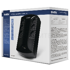 Источник бесперебойного питания SVEN UP-L1000E 1000VA/500W (6 розеток: 3х UPS/сетевой фильтр+3 x сетевой фильтр)