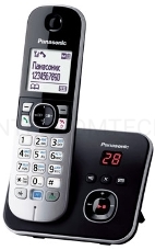 Телефон Panasonic KX-TG6821RUB  (черный) {Беспроводной DECT,автоответчик,определитель номера,телефонный справочник 120 зап.}