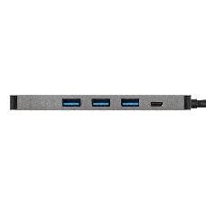 Док-станция ExeGate DUB-31C/PD/H (кабель-адаптер USB Type-C --> 3xUSB3.0 + PD 60W + HDMI 4K@30Hz, Plug&Play, серый)