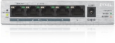 Коммутатор Zyxel GS1005HP Switch PoE +, 5xGE (4xPoE +), desktop, metal, silent, PoE budget 60 W