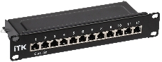 Патч-панель IEK ITK 1U кат.5E STP 12 портов 10