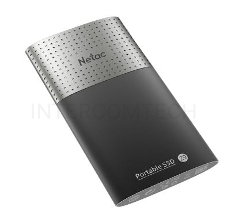 Внешний накопитель SSD External Netac 250Gb Z9 <NT01Z9-250G-32BK> (USB3.2, up to 550/480MBs, 90х47.5х11.5mm, Aluminium+Plastic)