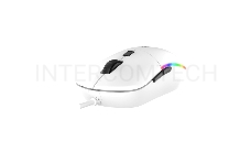 Мышь проводная Dareu LM121 White (белый), DPI 800/1600/2400/6400, подсветка RGB, размер 116x35x60мм, 1,8м
