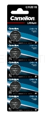 Элемент питания литиевый CR CR2016 BL-5 (блист.5шт) Camelion 1593