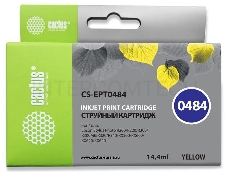 Картридж струйный Cactus CS-EPT0484 желтый для Epson Stylus Photo R200/R220 (14,4ml)