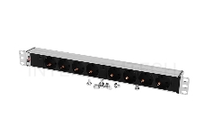 Блок розеток Rem-32 с инд., 8 Schuko, 32A, алюм., 19, колодка (R-32-8S-I-440-K)