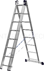  Лестница СИБИН универсальная, трехсекционная со стабилизатором, 8 ступеней [38833-08]